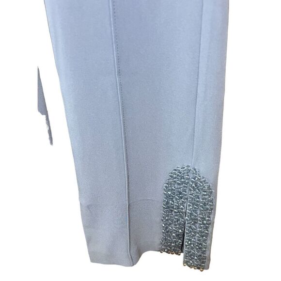 CINQ À SEPT KAYDEN BEADED FLARE PANTS in Slate NWT Size 2 - Picture 4 of 8